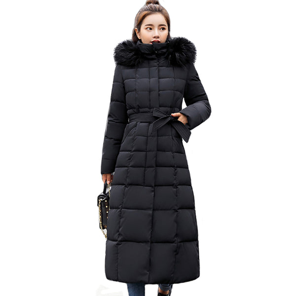 Slim Women Winter Jacket Cotton Padded Warm Thicken Ladies Coat Long Coats Parka Womens Jackets